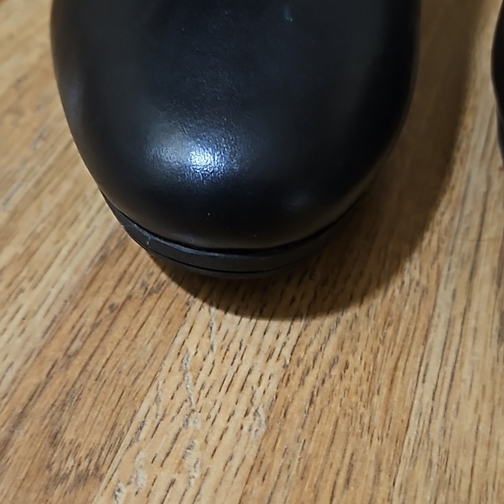 Clarks Collection Black Leather Heels 9-9.5 - Picture 3 of 15